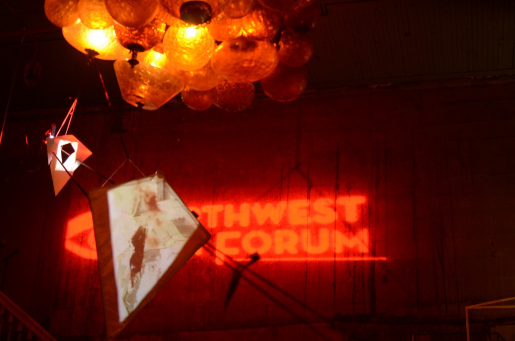 One of Webster Crowell's flying cinema kites showing a loop from Salise Hughes